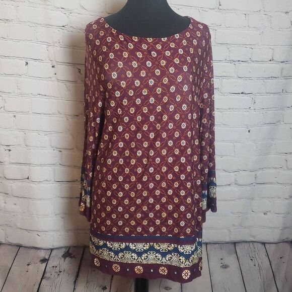 Chicos Maroon Blouse Size 3 - Picture 7 of 13